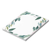 Bloc-note Aquarelle Eucalyptus Wreath personnalisée (Tourné)