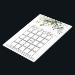 Bloc-note Aquarelle Fête des mariées de verdure Bingo<br><div class="desc">Elégant Aquarelle moderne Botanical Greenery Fête des mariées Feuilles de Bingo Notepad comprend des feuilles d'eucalyptus,  feuillage botanique vert,  feuilles bleus poussiéreux et d'autres belles plantes botaniques. Script de calligraphie branché.</div>