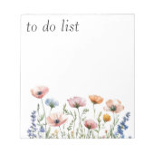 Bloc-note Aquarelle Fleur Sauvage (Devant)