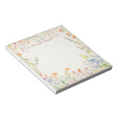 Bloc-note Aquarelle Fleur sauvage douce Pastel Floral (Incliné)