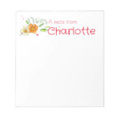 Bloc-note Aquarelle fleur sauvage du pays Boho (Devant)