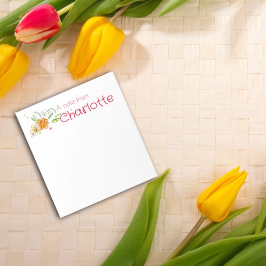 Bloc-note Aquarelle fleur sauvage du pays Boho