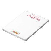 Bloc-note Aquarelle fleur sauvage orange vintage (Tourné)