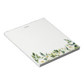 Bloc-note Aquarelle Fleurs de printemps blanches personnalis (Incliné)