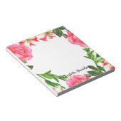 Bloc-note Aquarelle Fleurs roses couronne circulaire (Incliné)