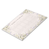 Bloc-note Aquarelle fleurs rustiques planificateur hebdomada (Incliné)