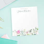 Bloc-note Aquarelle Fleurs sauvages Nom personnalisé Floral
