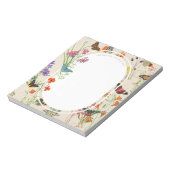 Bloc-note Aquarelle Fleurs sauvages & papillons Jardin Flora (Tourné)