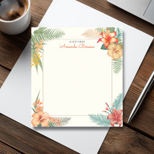 Bloc-note Aquarelle Fleurs tropicales & Nature Feuille