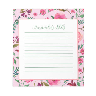 Bloc-note Aquarelle Floral 