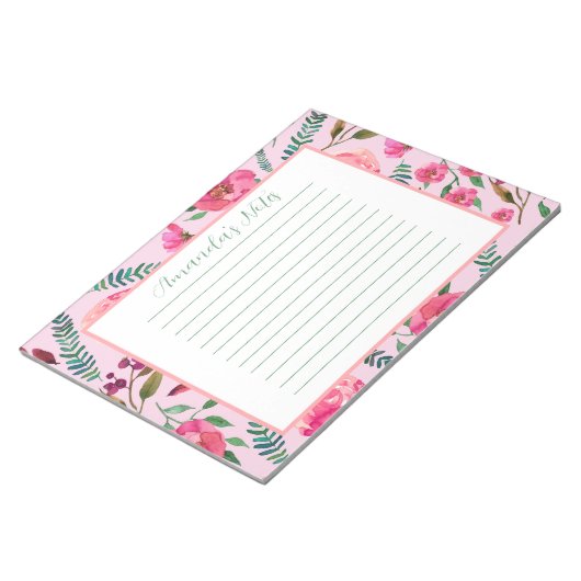 Bloc-note Aquarelle Florale (Incliné)