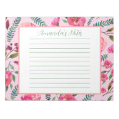 Bloc-note Aquarelle Florale (Devant)