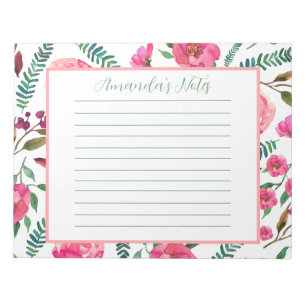 Bloc-note Aquarelle Florale