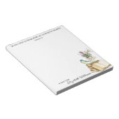 Bloc-note Aquarelle florale classique Bible Verse Livres Tea (Incliné)