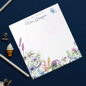 Bloc-note Aquarelle Florale du bureau de l'enseignant