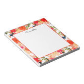 Bloc-note Aquarelle Florale orange (Incliné)