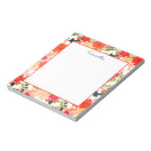 Bloc-note Aquarelle Florale orange (Tourné)