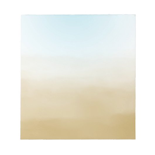 Bloc-note Aquarelle Gold Sky Blue Ombre (Devant)