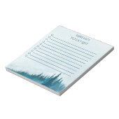 Bloc-note Aquarelle Green Forest bleu (Tourné)