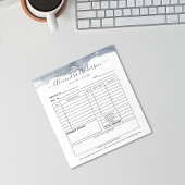 Bloc-note Aquarelle gris profond Facture de script minimale