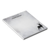 Bloc-note Aquarelle gris rustique de rennes d'hiver (Incliné)