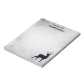 Bloc-note Aquarelle gris rustique de rennes d'hiver (Tourné)