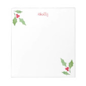 Bloc-note Aquarelle Holly Sprig 2 (Devant)