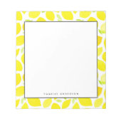 Bloc-note Aquarelle jaune Citron Motif personnalisé (Devant)
