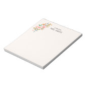 Bloc-note Aquarelle jaune clair Floral Note de l'enseignant (Tourné)