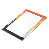 Bloc-note Aquarelle jaune Couleur de soleil bordée (Incliné)