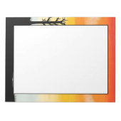 Bloc-note Aquarelle jaune Couleur de soleil bordée (Devant)