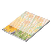 Bloc-note Aquarelle jaune Fleurs de soleil orange (Tourné)