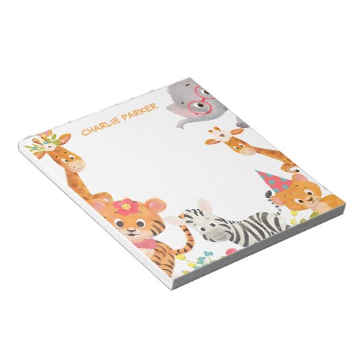 Bloc-note Aquarelle Jungle Animaux (Incliné)