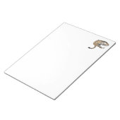 Bloc-note aquarelle léopard jungle chat animal peint vert (Incliné)