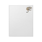 Bloc-note aquarelle léopard jungle chat peint vert animal (Tourné)