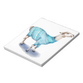 Bloc-note Aquarelle Llama en bleu Sweat (Tourné)