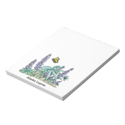 Bloc-note Aquarelle Lupine Alaska Notepad 40 Pg. (Tourné)