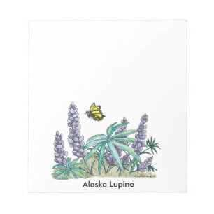Bloc-note Aquarelle Lupine Alaska Notepad 40 Pg.