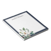 Bloc-note Aquarelle Magnolia Bleu Marine Du Bureau De (Incliné)