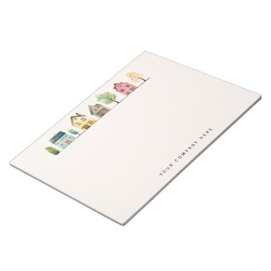 Bloc-note Aquarelle Maisons Immo Bureau (Incliné)