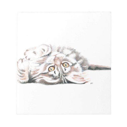 Bloc-note Aquarelle mignonne Maine Coon Kitty (Devant)