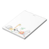 Bloc-note Aquarelle mignonne Safari amis Tropical (Tourné)