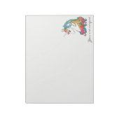 Bloc-note Aquarelle mignonne unicorne arc-en-ciel (Tourné)