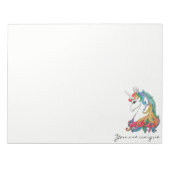 Bloc-note Aquarelle mignonne unicorne arc-en-ciel (Devant)