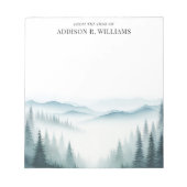 Bloc-note Aquarelle Misty Mountains Du Bureau De (Devant)