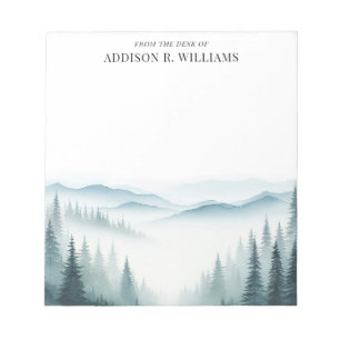 Bloc-note Aquarelle Misty Mountains Du Bureau De