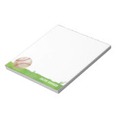 Bloc-note Aquarelle moderne Baseball Sport Gris Amusement En (Tourné)