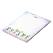 Bloc-note Aquarelle moderne Cactus Cactus Désert Succulent (Tourné)