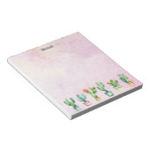 Bloc-note Aquarelle moderne Cactus Cactus Désert Succulent (Incliné)
