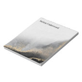 Bloc-note Aquarelle moderne noire et or (Tourné)